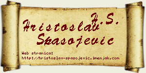 Hristoslav Spasojević vizit kartica